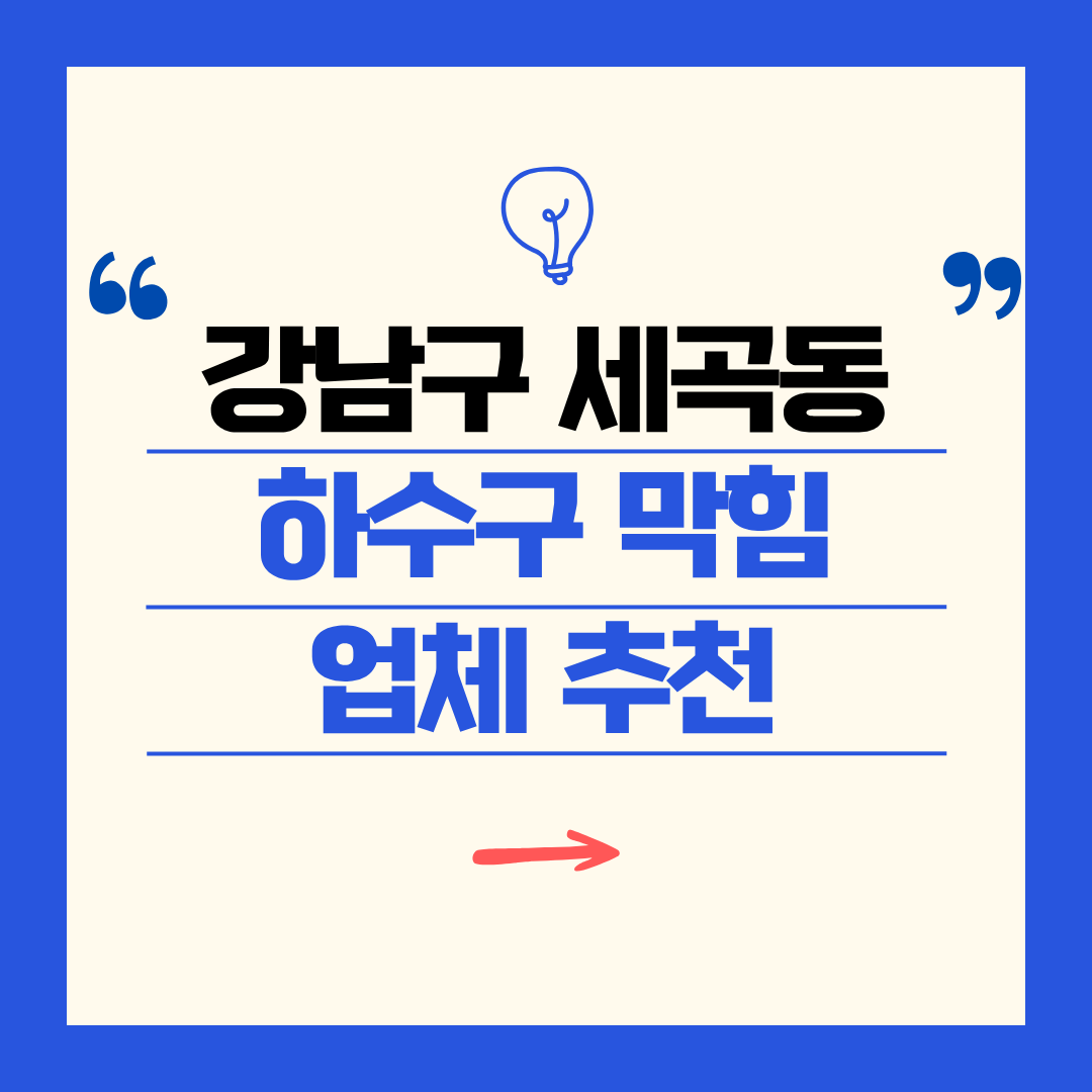 강남구 세곡동 하수구 막힘 업체 추천ㅣ주방 싱크대, 화장실 세면대, 세탁실